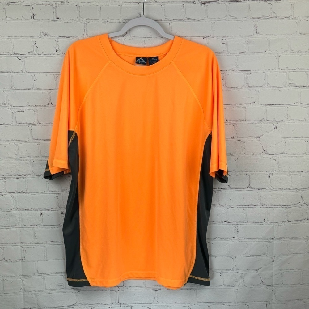 KANU SWIM SHIRT RASHGUARD XL Short Sleeve Orange/Black